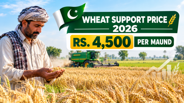 Govt Sets Indicative Wheat Support Price at Rs. 4,500 Per Maund for 2027