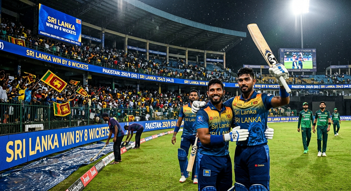 Sri Lanka Stuns Pakistan by 8 Wickets in Dominant Match Victory